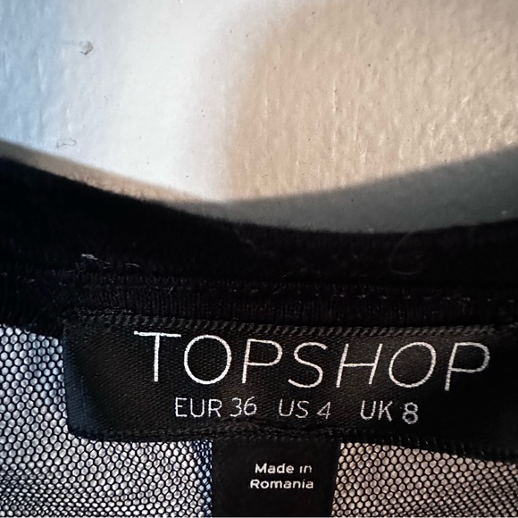 ❤️ $10 Flash Sale TopShop Sheer & faux leather top - Picture 2 of 9